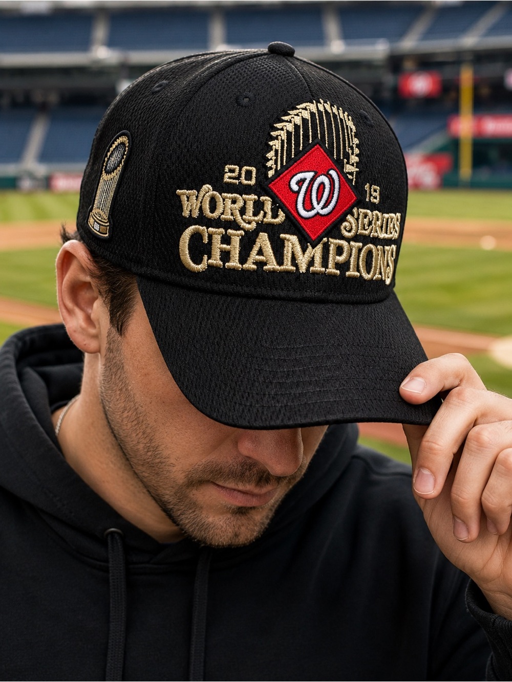 NWT New Era 2019 Nationals World Series Champions 39THIRTY Stretch Fit Cap MLB